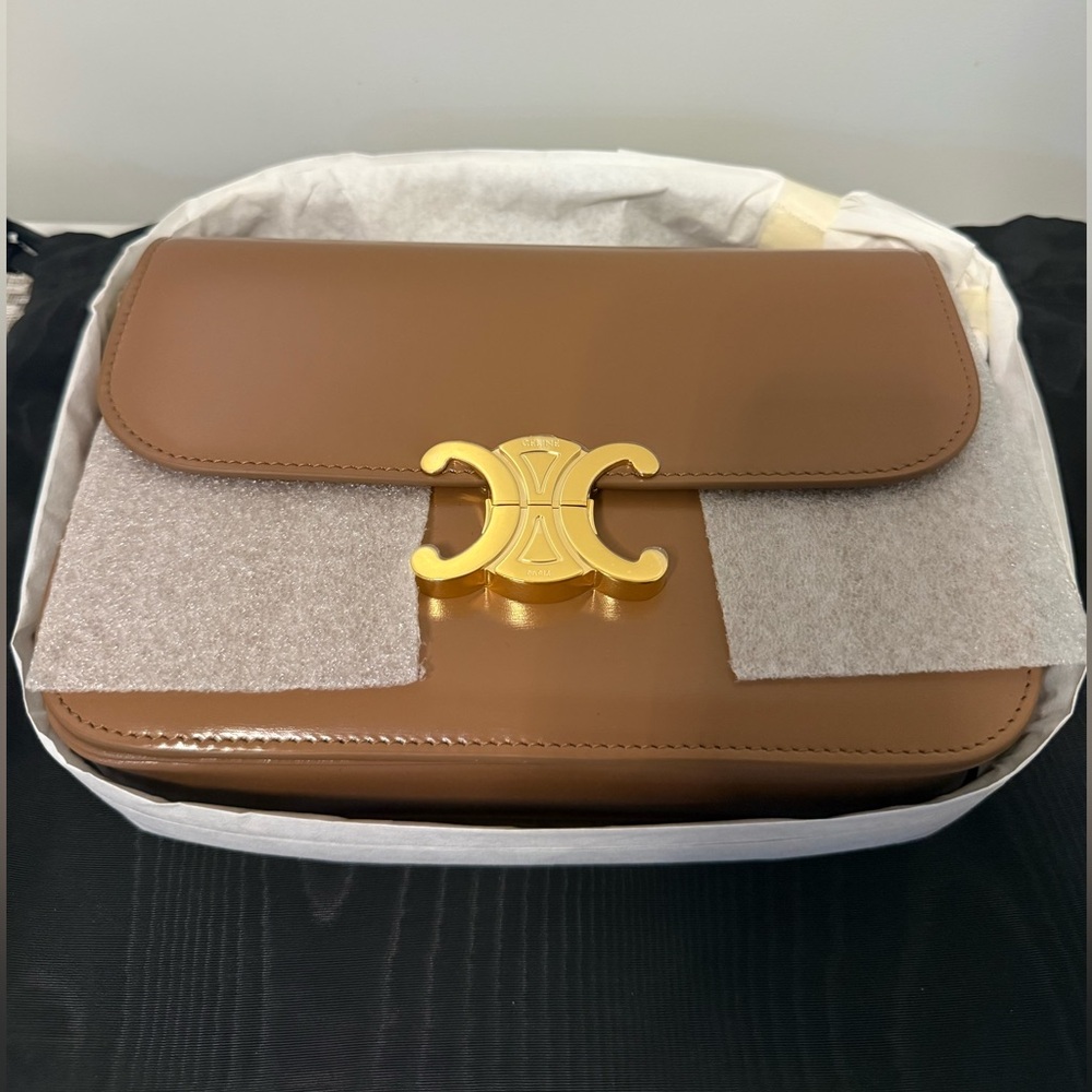 Celine Triomphe Bag in Classique Size Bronze Brand New